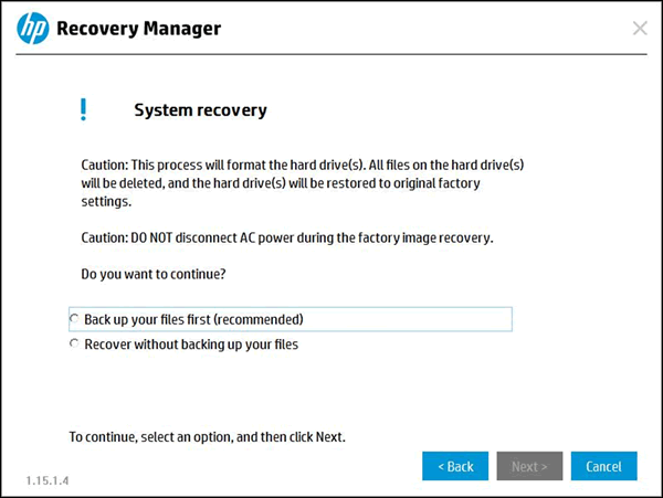 hp recovery utility download